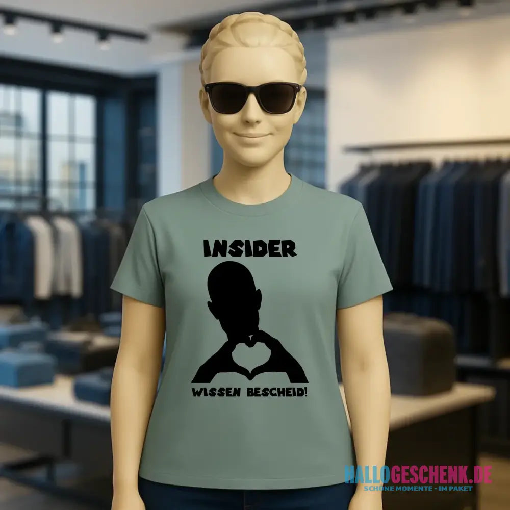 Keine Frage, ich liebe Dich auch! • personalisierbarer / personalisierter Text • Ladies Premium T-Shirt XS-2XL aus Bio-Baumwolle für Damen • Exklusivdesign • personalisiert • Motivauswahl • personalisierbar
