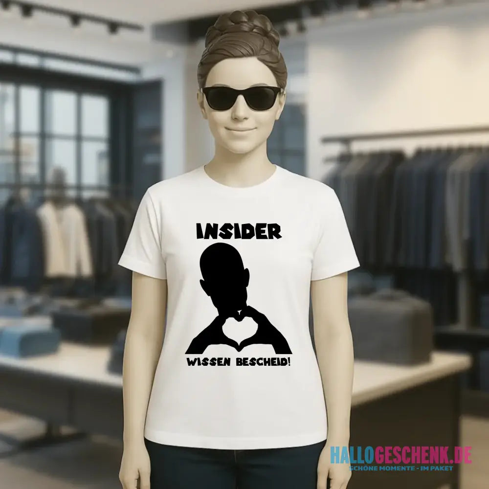Keine Frage, ich liebe Dich auch! • personalisierbarer / personalisierter Text • Ladies Premium T-Shirt XS-2XL aus Bio-Baumwolle für Damen • Exklusivdesign • personalisiert • Motivauswahl • personalisierbar