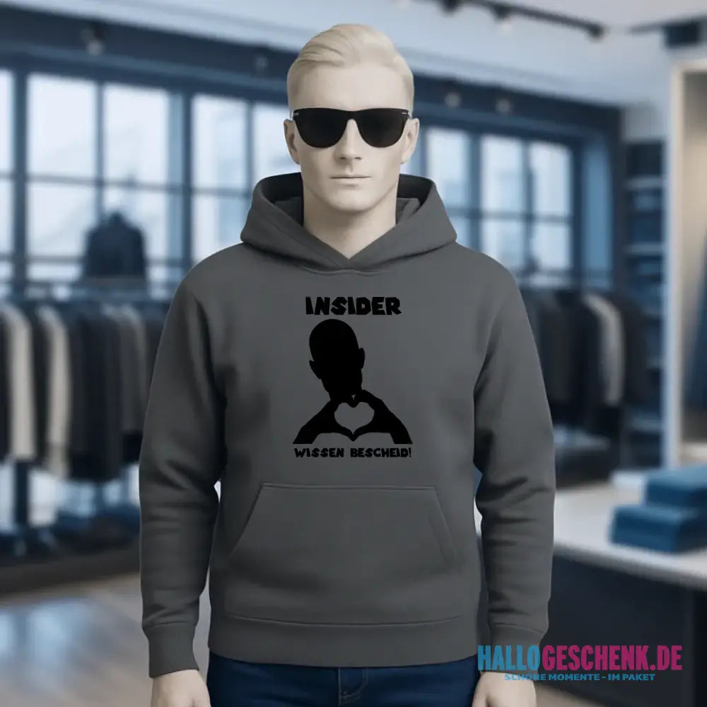Keine Frage, ich liebe Dich auch! • personalisierter Text • Unisex Premium Hoodie XS-5XL aus Bio-Baumwolle für Damen & Herren • Exklusivdesign • personalisiert