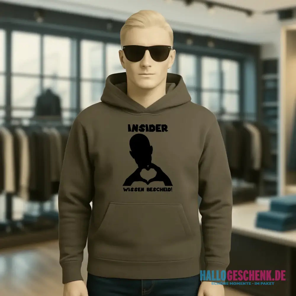 Keine Frage, ich liebe Dich auch! • personalisierter Text • Unisex Premium Hoodie XS-5XL aus Bio-Baumwolle für Damen & Herren • Exklusivdesign • personalisiert