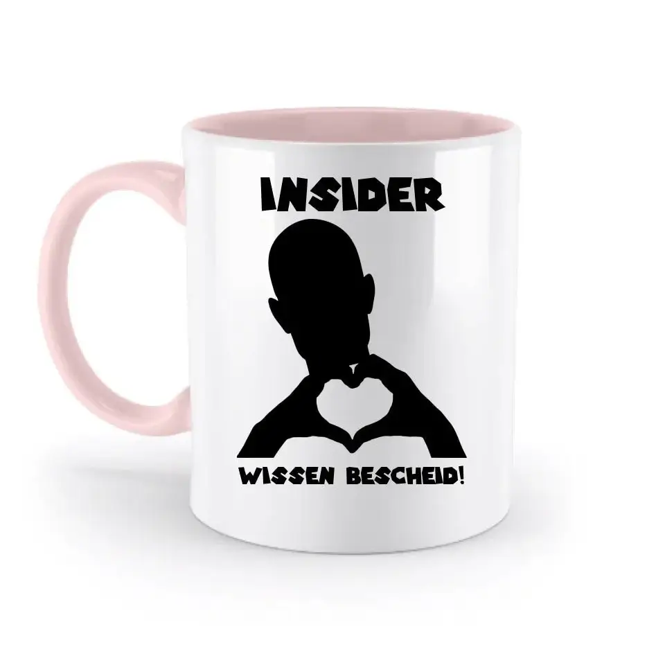 Keine Frage, ich liebe Dich auch! • personalisierter Text • zweifarbige Tasse 330ml mit farbigem Innendruck spülmaschinengeeignet
