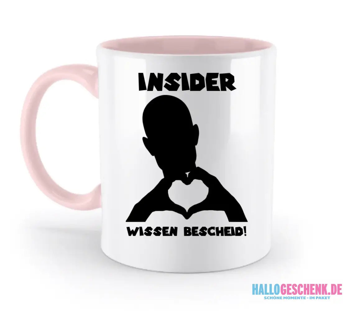 Keine Frage, ich liebe Dich auch! • personalisierter Text • zweifarbige Tasse 330ml mit farbigem Innendruck spülmaschinengeeignet