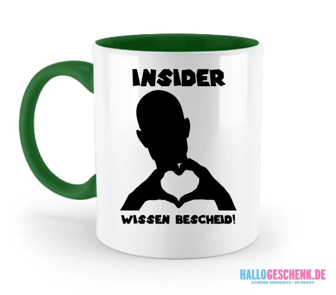 Keine Frage, ich liebe Dich auch! • personalisierter Text • zweifarbige Tasse 330ml mit farbigem Innendruck spülmaschinengeeignet