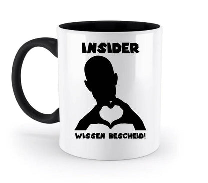 Keine Frage, ich liebe Dich auch! • personalisierter Text • zweifarbige Tasse 330ml mit farbigem Innendruck spülmaschinengeeignet