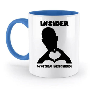 Keine Frage, ich liebe Dich auch! • personalisierter Text • zweifarbige Tasse 330ml mit farbigem Innendruck spülmaschinengeeignet