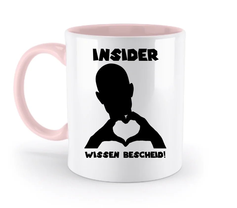 Keine Frage, ich liebe Dich auch! • personalisierter Text • zweifarbige Tasse 330ml mit farbigem Innendruck (spülmaschinengeeignet) von HalloGeschenk.de