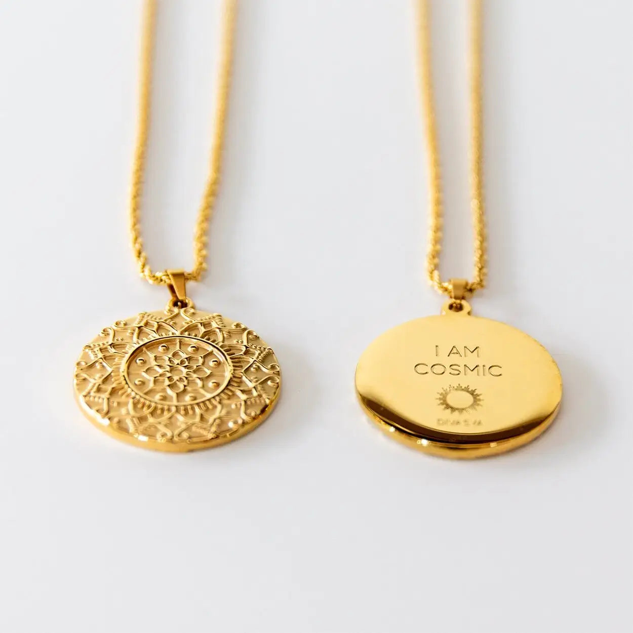 Kette mit Anhänger Mandala | vergoldet | I am cosmic