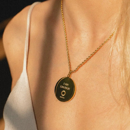 Kette mit Anhänger Mandala | vergoldet | I am enough