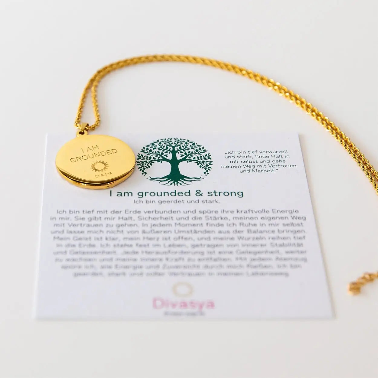 Kette mit Anhänger Mandala | vergoldet | I am grounded