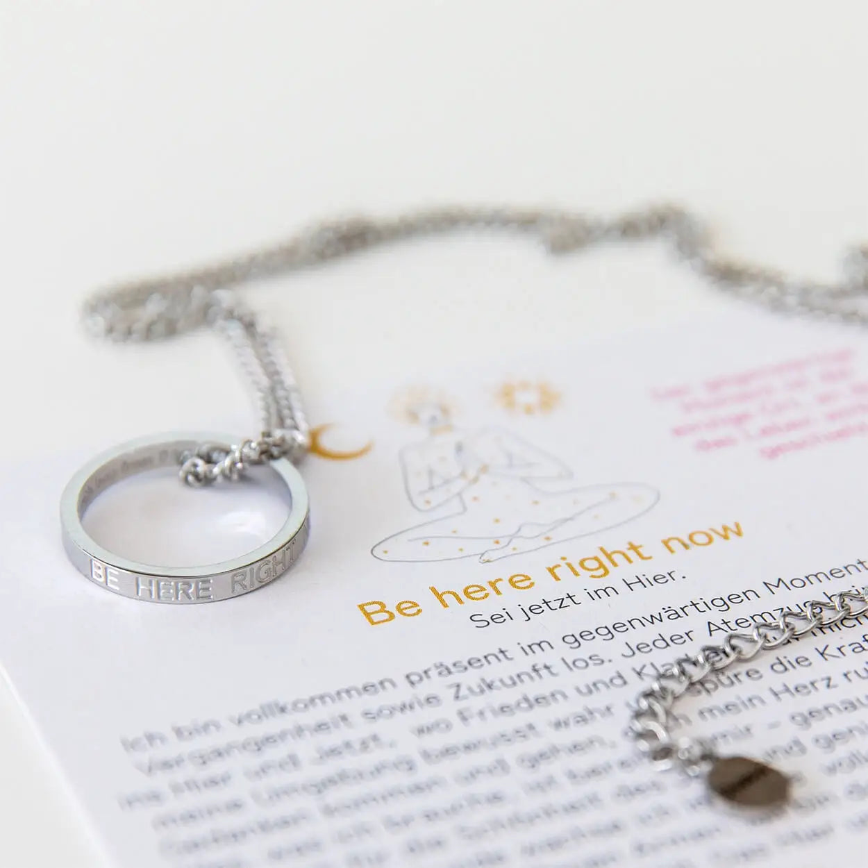Kette mit Ring | silber | Be here right now