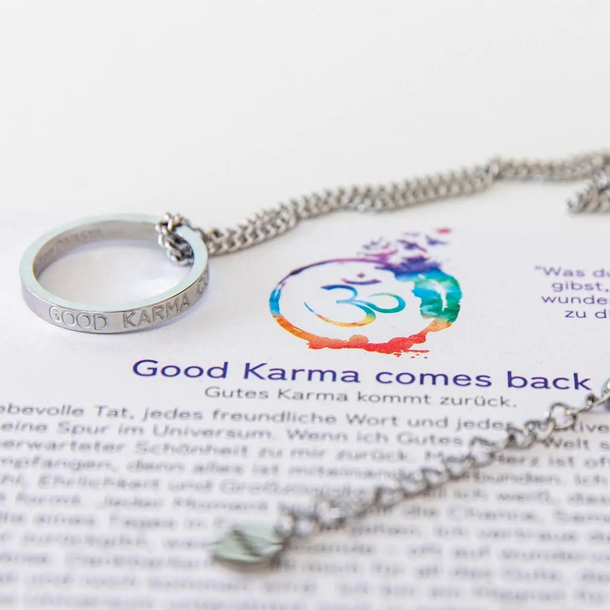 Kette mit Ring | silber | Good Karma comes back