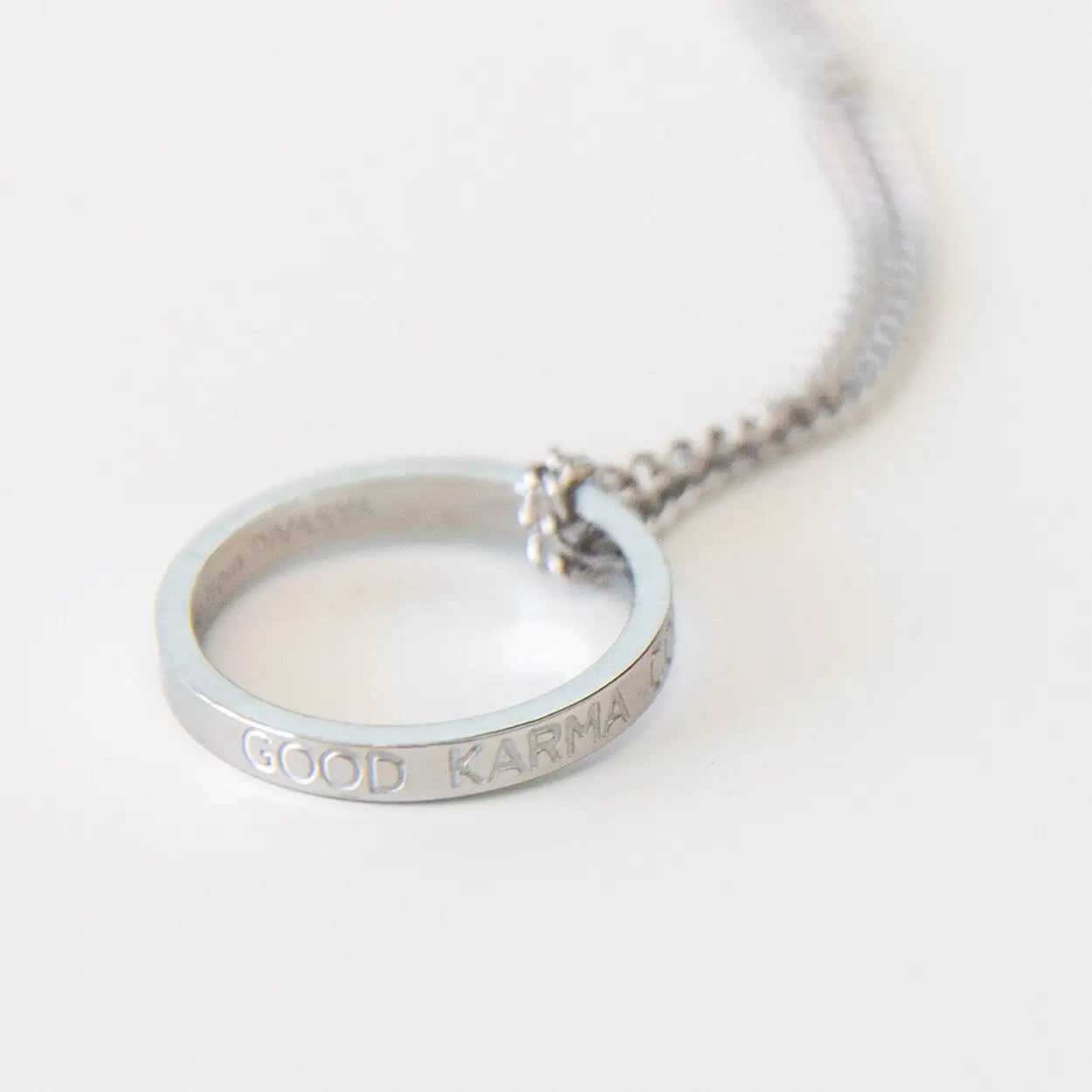 Kette mit Ring | silber | Good Karma comes back