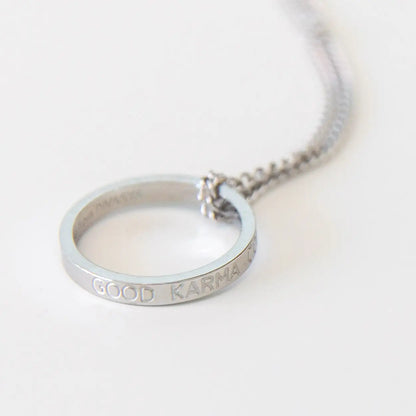 Kette mit Ring | silber | Good Karma comes back