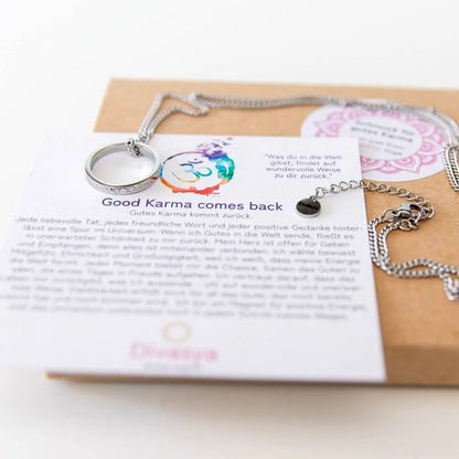 Kette mit Ring | silber | Good Karma comes back