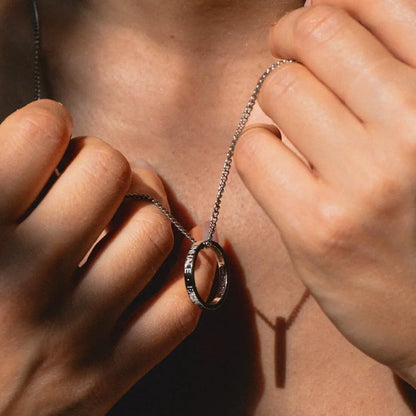 Kette mit Ring | silber | Inhale - Exhale