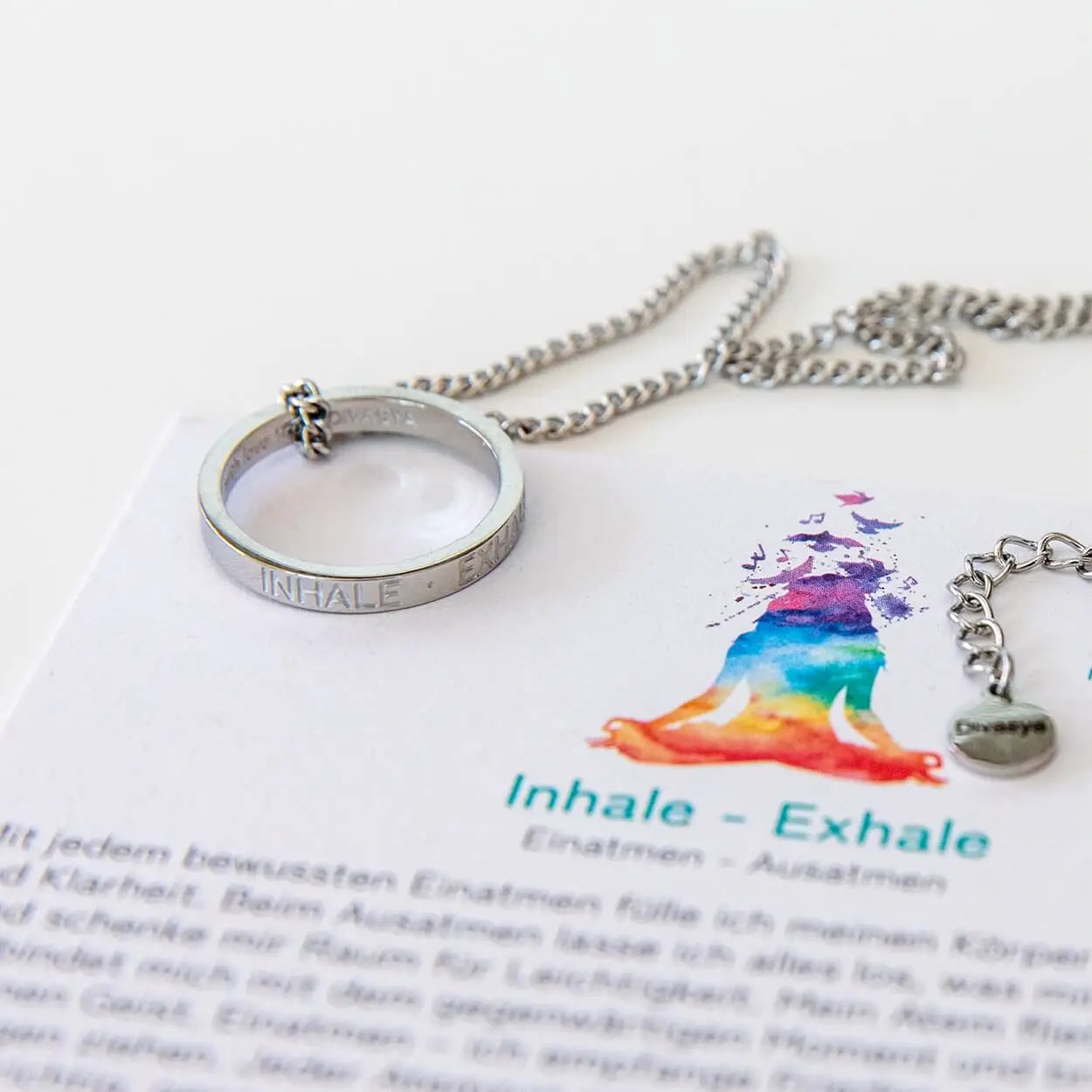 Kette mit Ring | silber | Inhale - Exhale