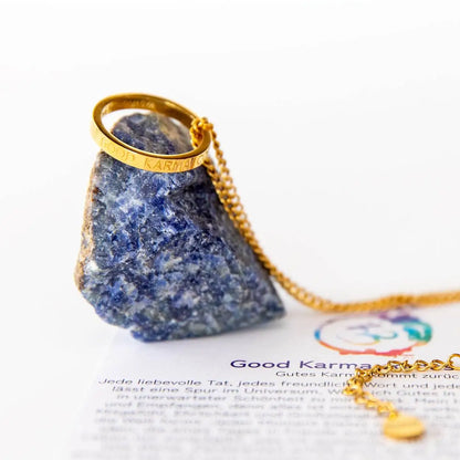 Kette mit Ring | vergoldet | Good Karma comes back