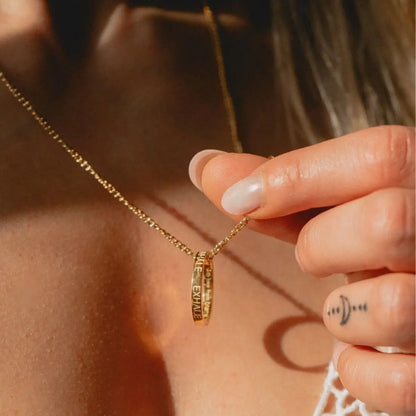 Kette mit Ring | vergoldet | Inhale Exhale