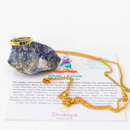 Kette mit Ring | vergoldet | Inhale Exhale