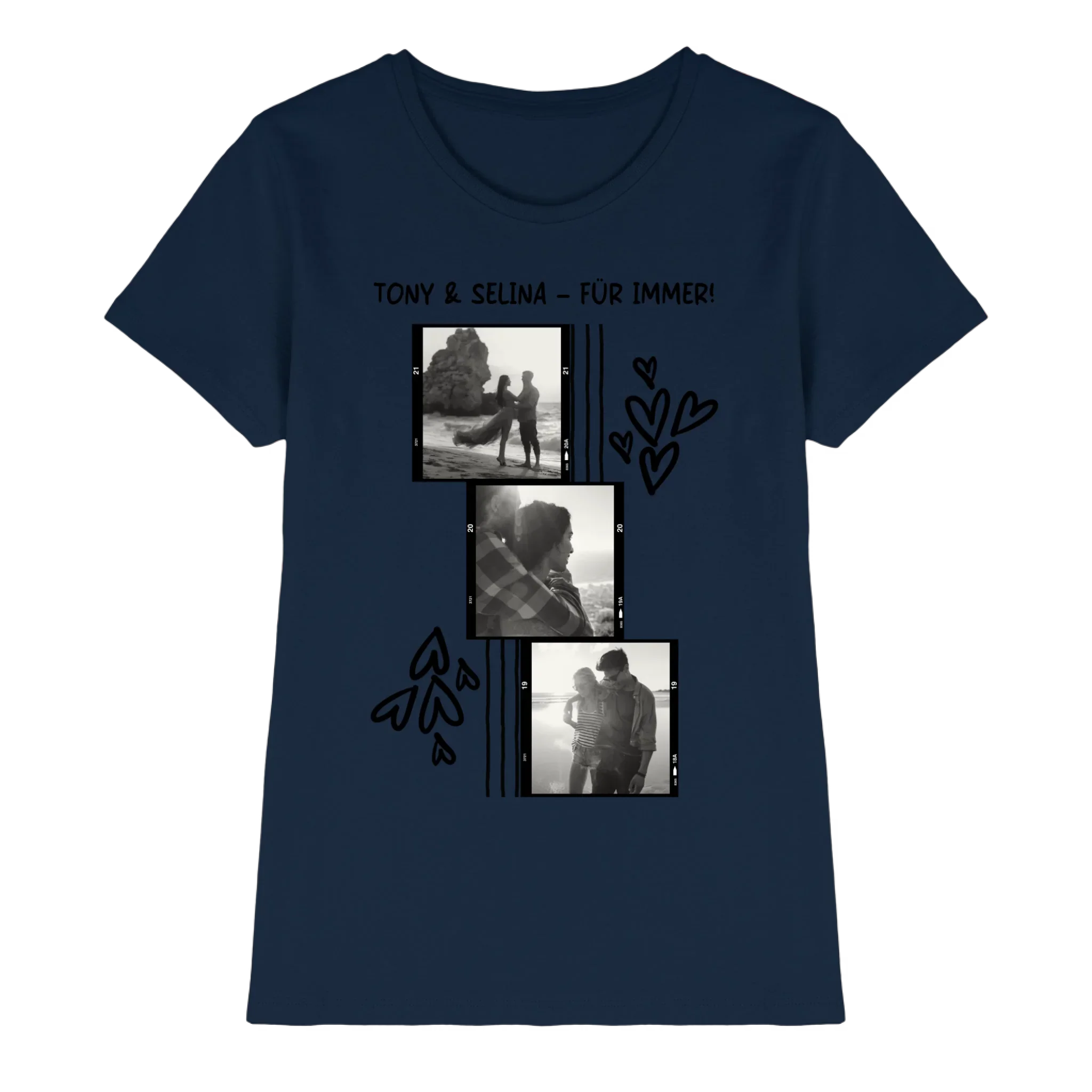 KI-Cartoon-Effekt • mehrere Artikel • ’Statement-Collection’ • Wunschtext • Mein Fotomotiv - Premium Damen T-Shirt Bio