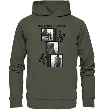 KI-Cartoon-Effekt • mehrere Artikel • ’Statement-Collection’ • Wunschtext • Mein Fotomotiv - Unisex Hoodie • Bio