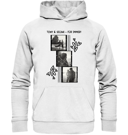 KI-Cartoon-Effekt • mehrere Artikel • ’Statement-Collection’ • Wunschtext • Mein Fotomotiv - Unisex Hoodie • Bio