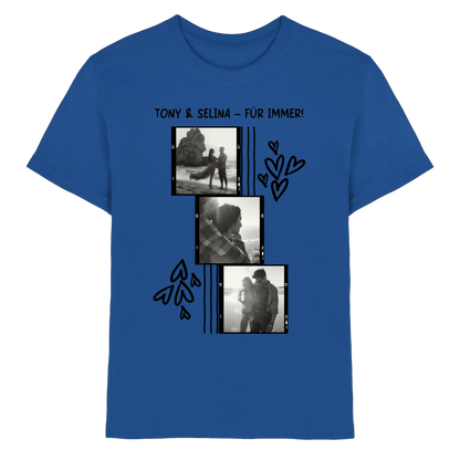 KI-Cartoon-Effekt • mehrere Artikel • ’Statement-Collection’ • Wunschtext • Mein Fotomotiv - Premium Kinder T-Shirt