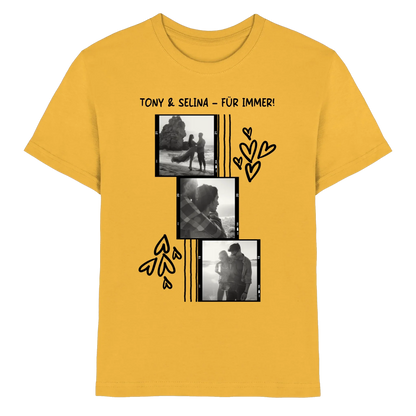 KI-Cartoon-Effekt • mehrere Artikel • ’Statement-Collection’ • Wunschtext • Mein Fotomotiv - Premium Kinder T-Shirt