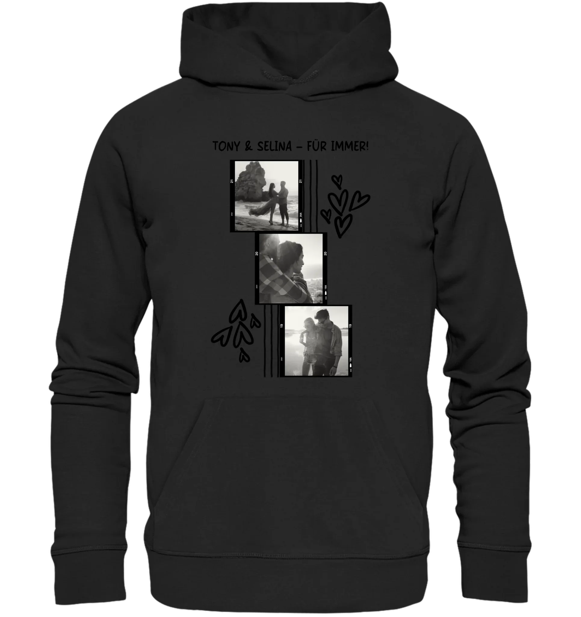 KI-Cartoon-Effekt • mehrere Artikel • ’Statement-Collection’ • Wunschtext • Mein Fotomotiv - Unisex Hoodie • Bio