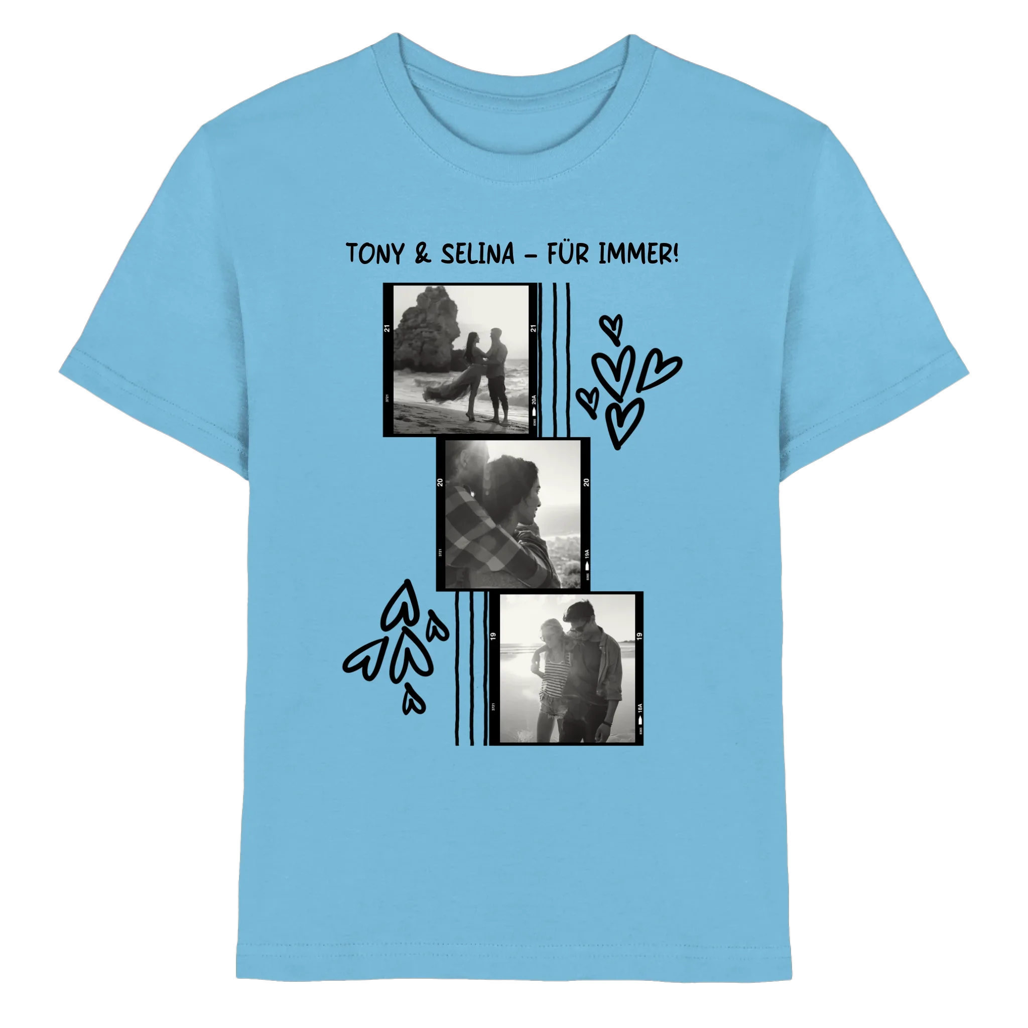 KI-Cartoon-Effekt • mehrere Artikel • ’Statement-Collection’ • Wunschtext • Mein Fotomotiv - Premium Kinder T-Shirt