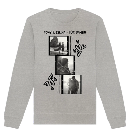 KI-Cartoon-Effekt • mehrere Artikel • ’Statement-Collection’ • Wunschtext • Mein Fotomotiv - Unisex Sweatshirt • Bio