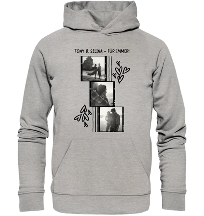 KI-Cartoon-Effekt • mehrere Artikel • ’Statement-Collection’ • Wunschtext • Mein Fotomotiv - Unisex Hoodie • Bio
