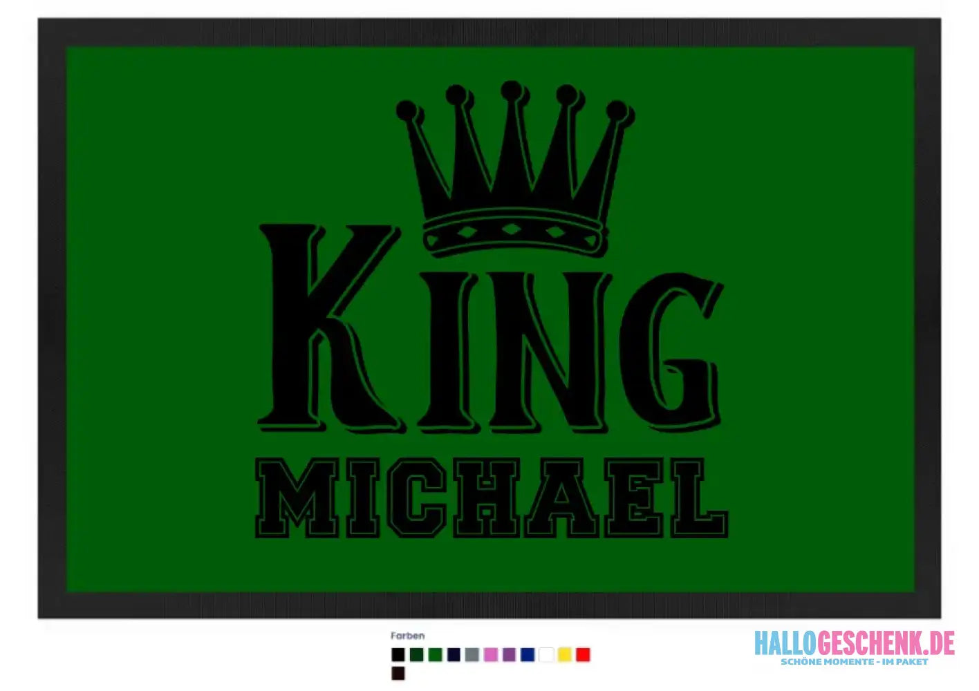 KING + WUNSCHNAME • Fußmatte • Exklusivdesign • personalisiert