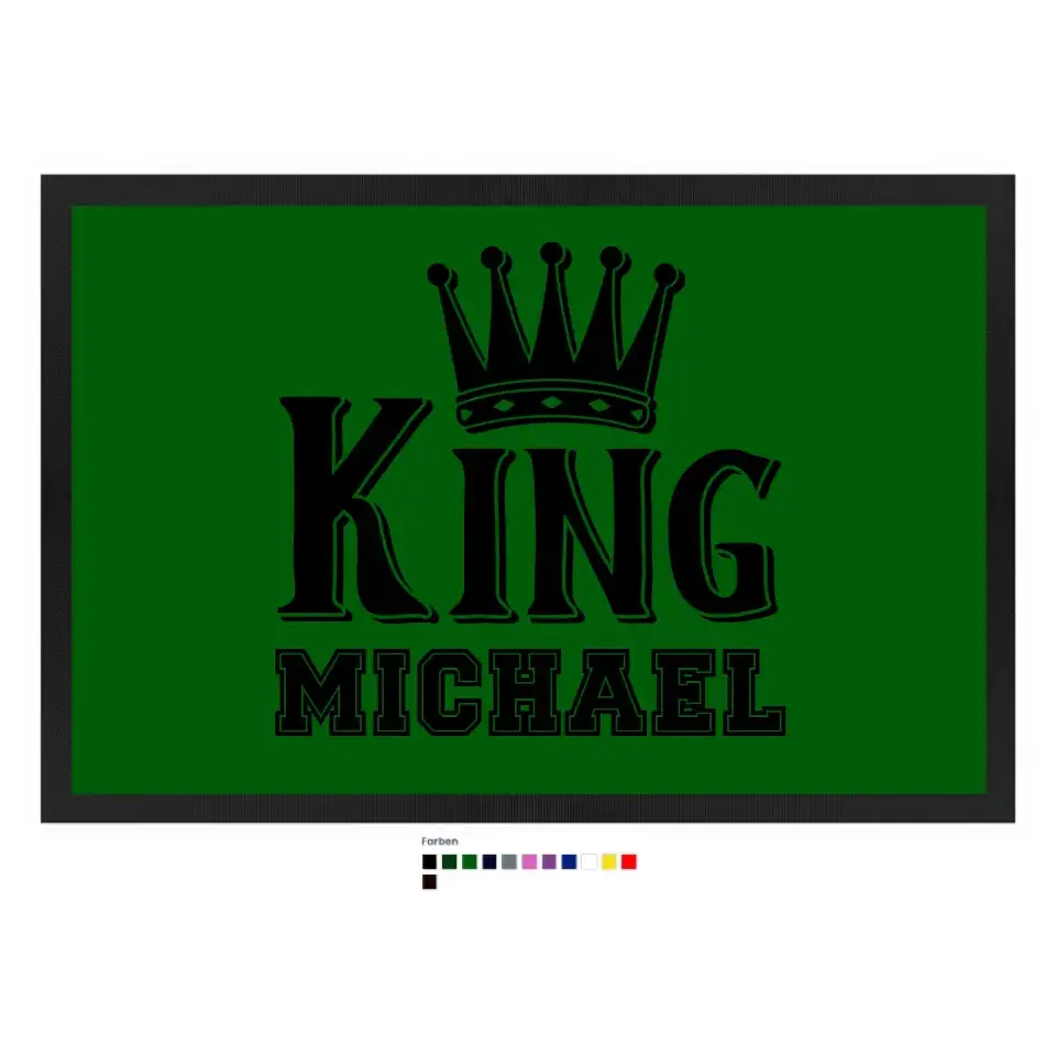KING + WUNSCHNAME • Fußmatte • Exklusivdesign • personalisiert