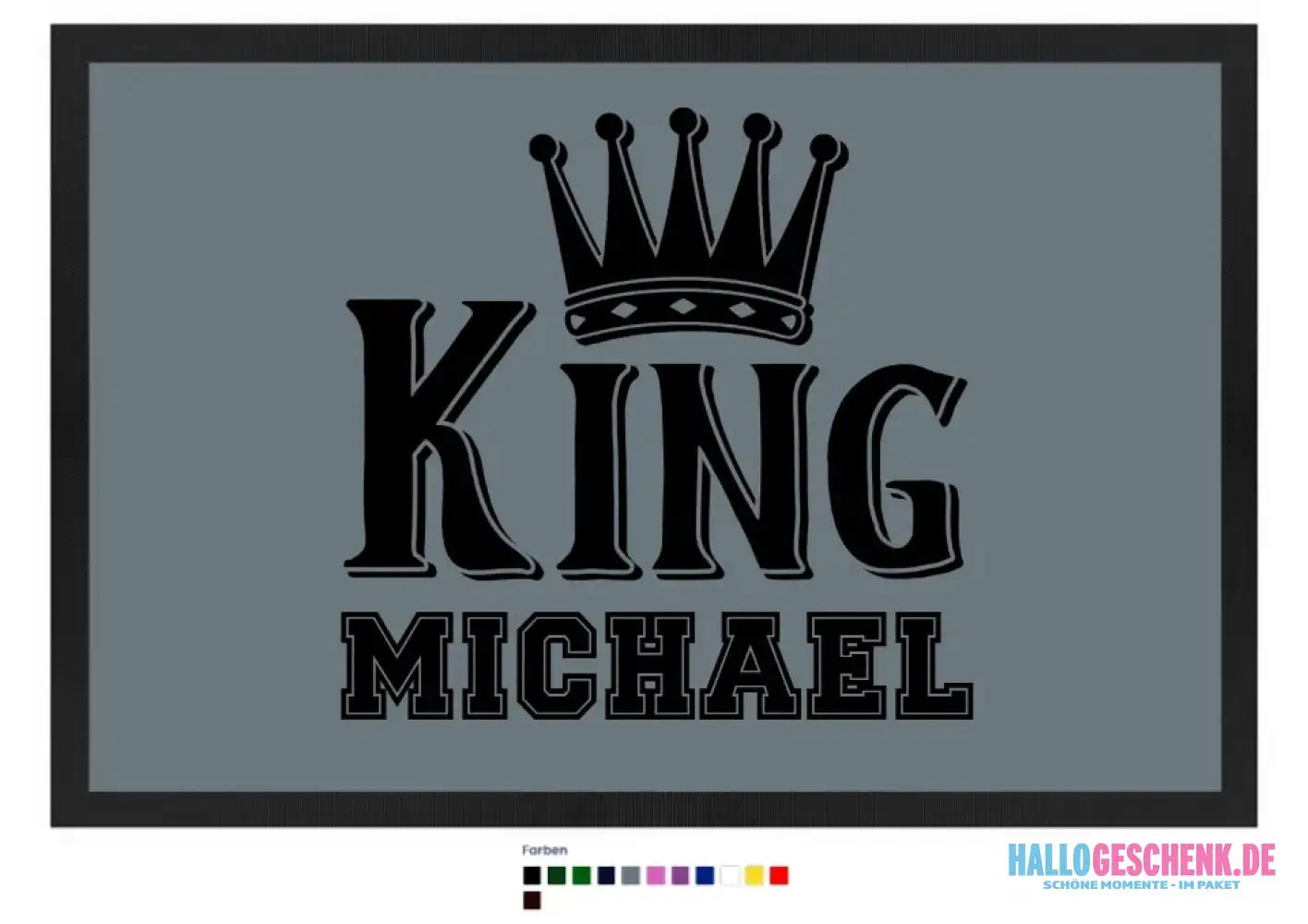 KING + WUNSCHNAME • Fußmatte • Exklusivdesign • personalisiert