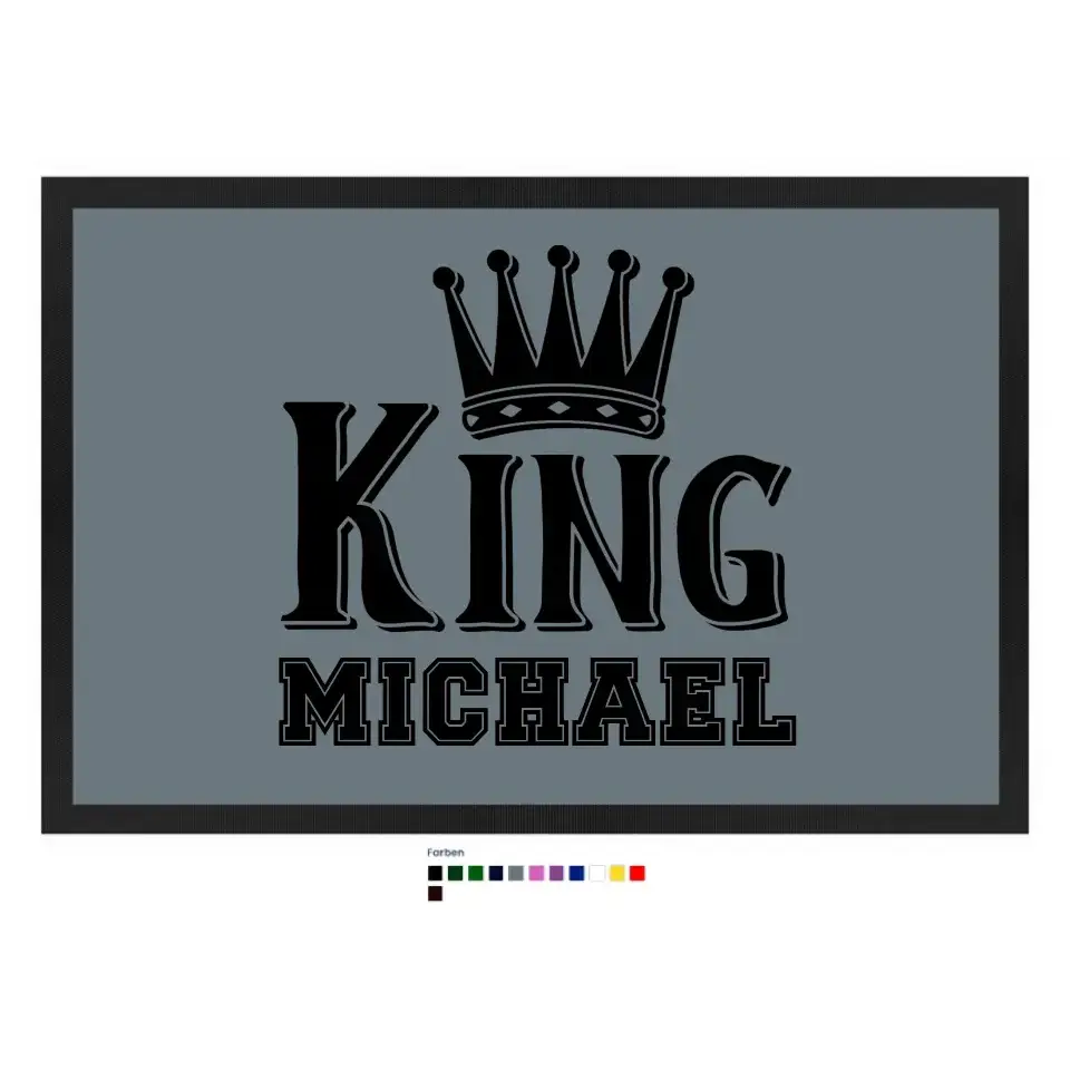 KING + WUNSCHNAME • Fußmatte • Exklusivdesign • personalisiert