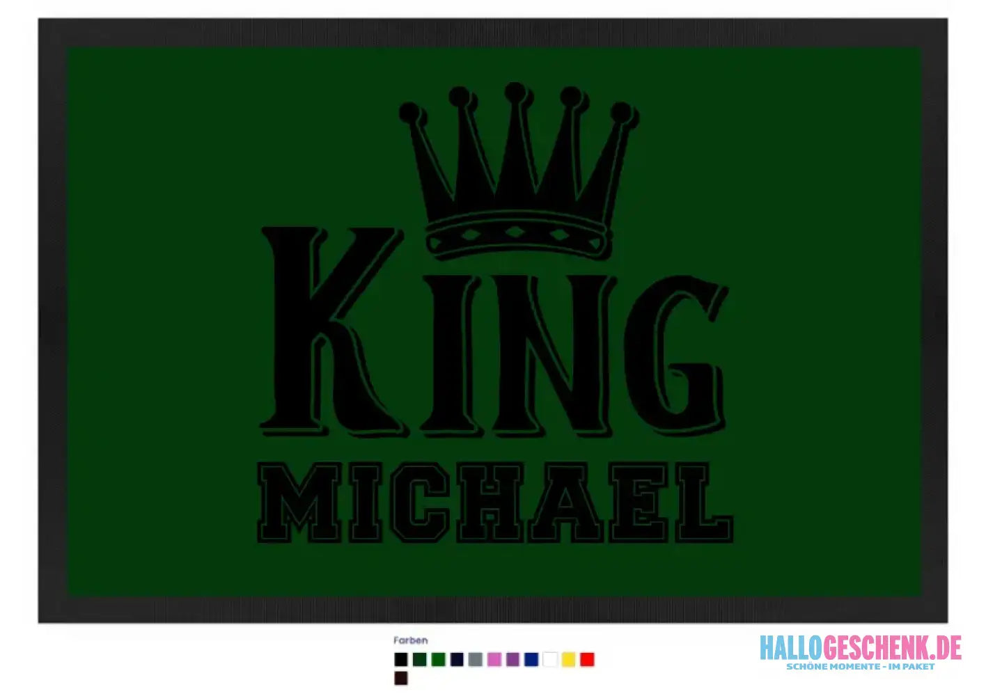 KING + WUNSCHNAME • Fußmatte • Exklusivdesign • personalisiert
