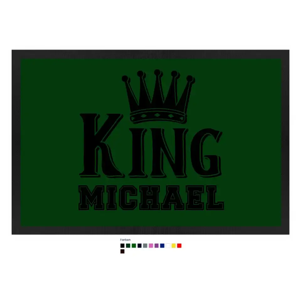 KING + WUNSCHNAME • Fußmatte • Exklusivdesign • personalisiert