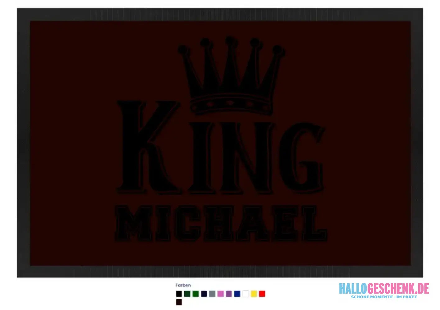 KING + WUNSCHNAME • Fußmatte • Exklusivdesign • personalisiert