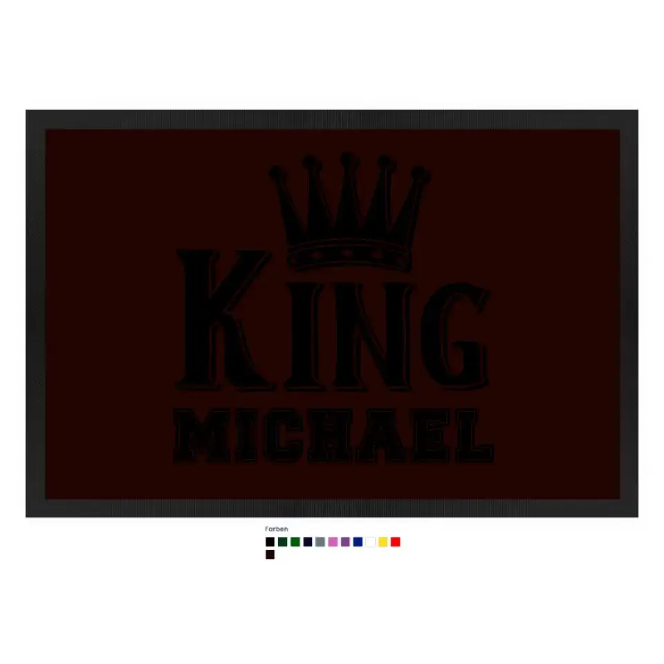 KING + WUNSCHNAME • Fußmatte • Exklusivdesign • personalisiert