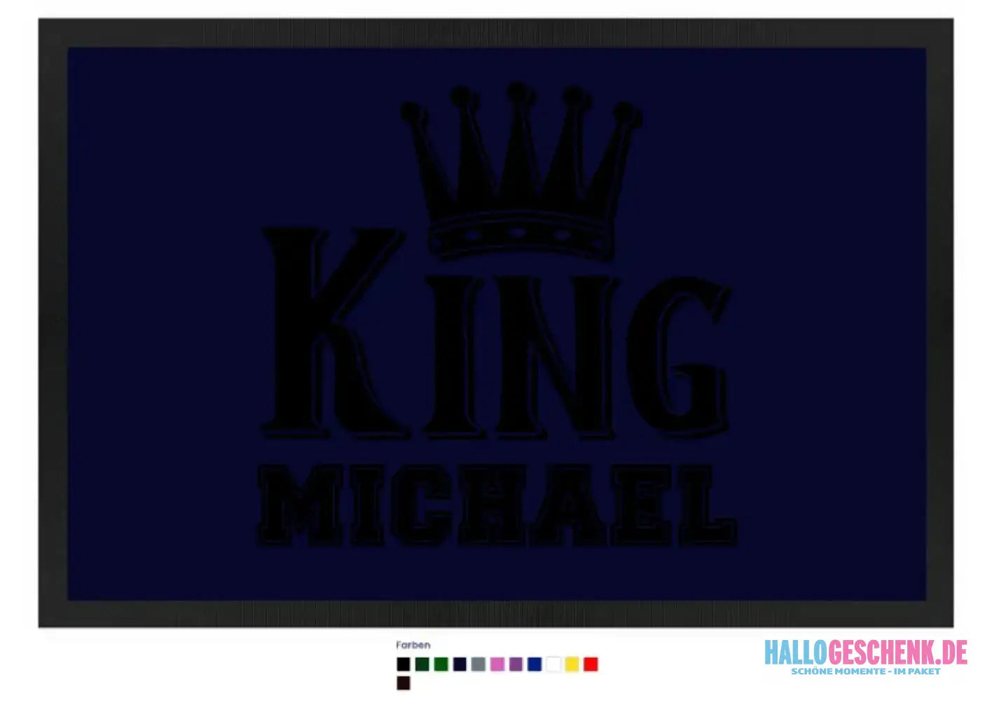 KING + WUNSCHNAME • Fußmatte • Exklusivdesign • personalisiert