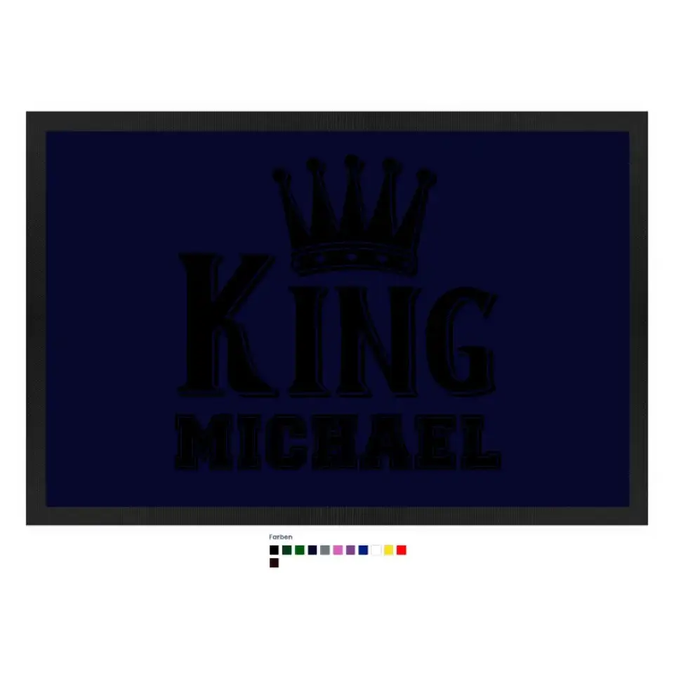 KING + WUNSCHNAME • Fußmatte • Exklusivdesign • personalisiert