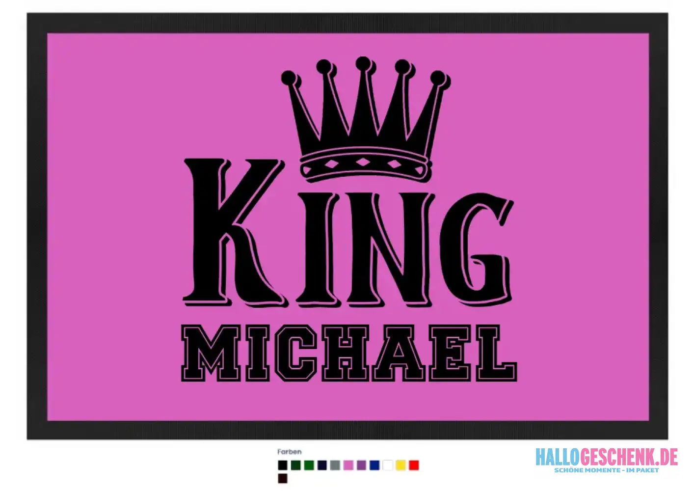 KING + WUNSCHNAME • Fußmatte • Exklusivdesign • personalisiert