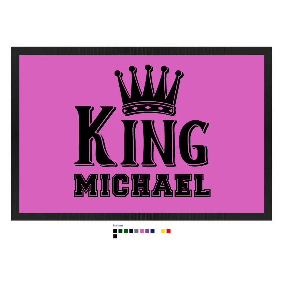KING + WUNSCHNAME • Fußmatte • Exklusivdesign • personalisiert