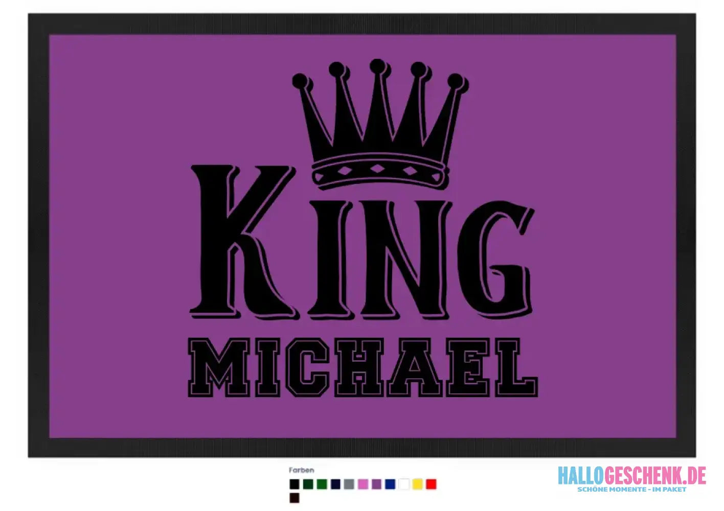 KING + WUNSCHNAME • Fußmatte • Exklusivdesign • personalisiert