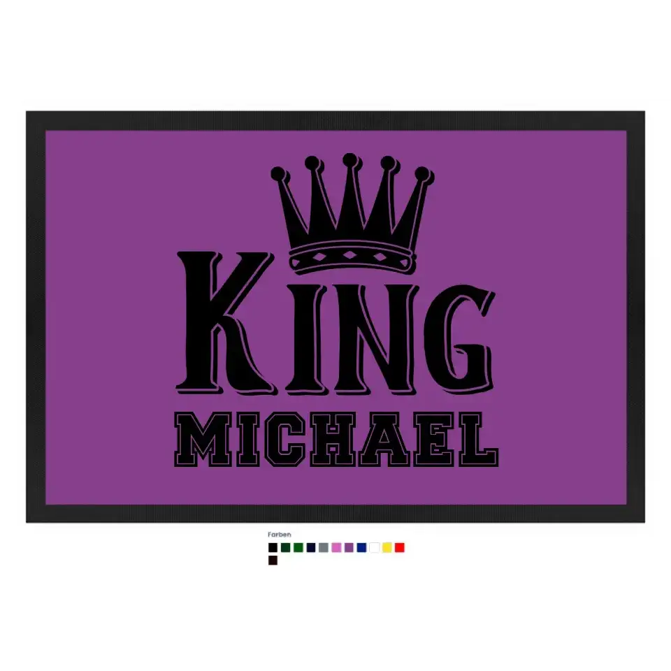 KING + WUNSCHNAME • Fußmatte • Exklusivdesign • personalisiert