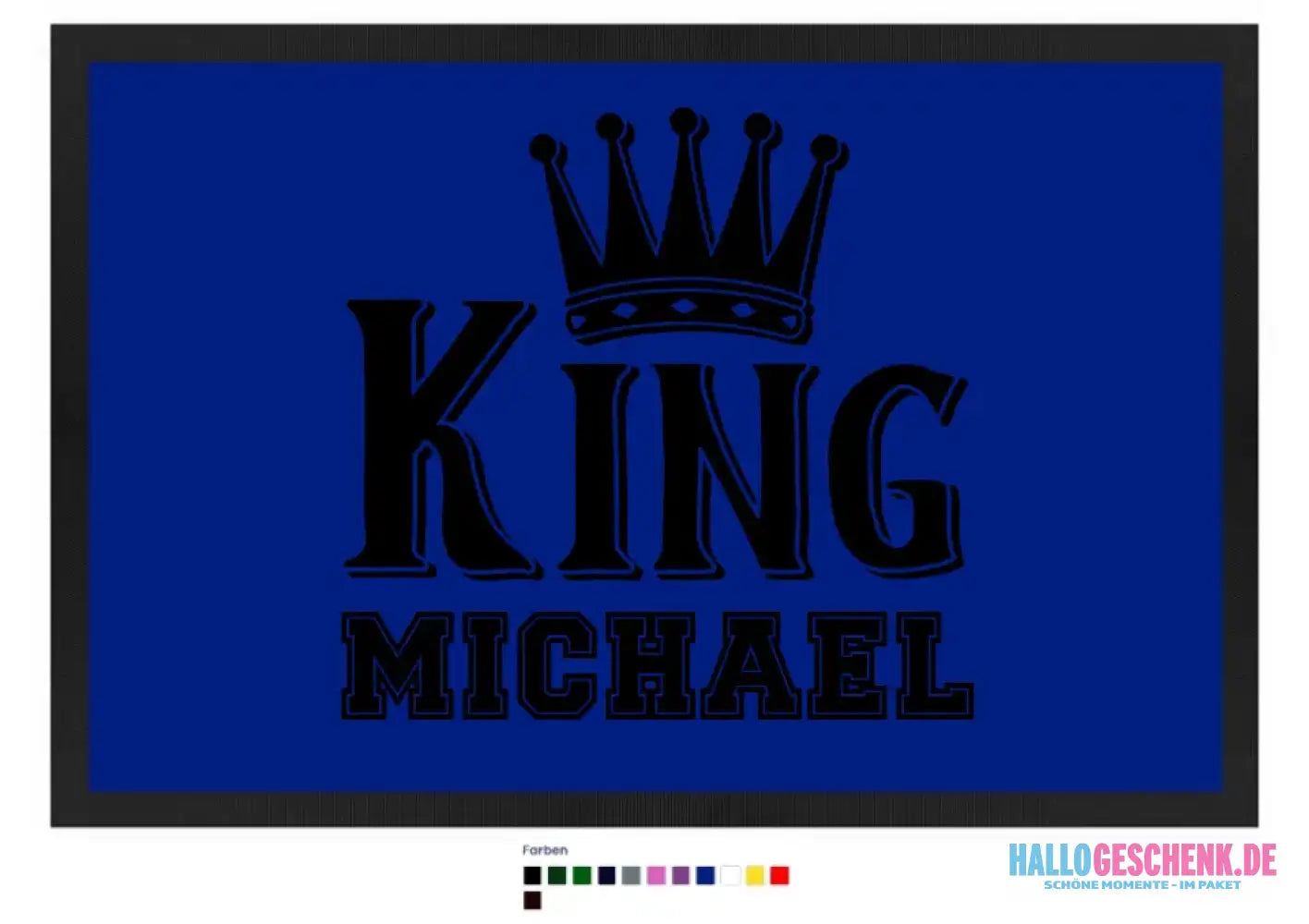 KING + WUNSCHNAME • Fußmatte • Exklusivdesign • personalisiert