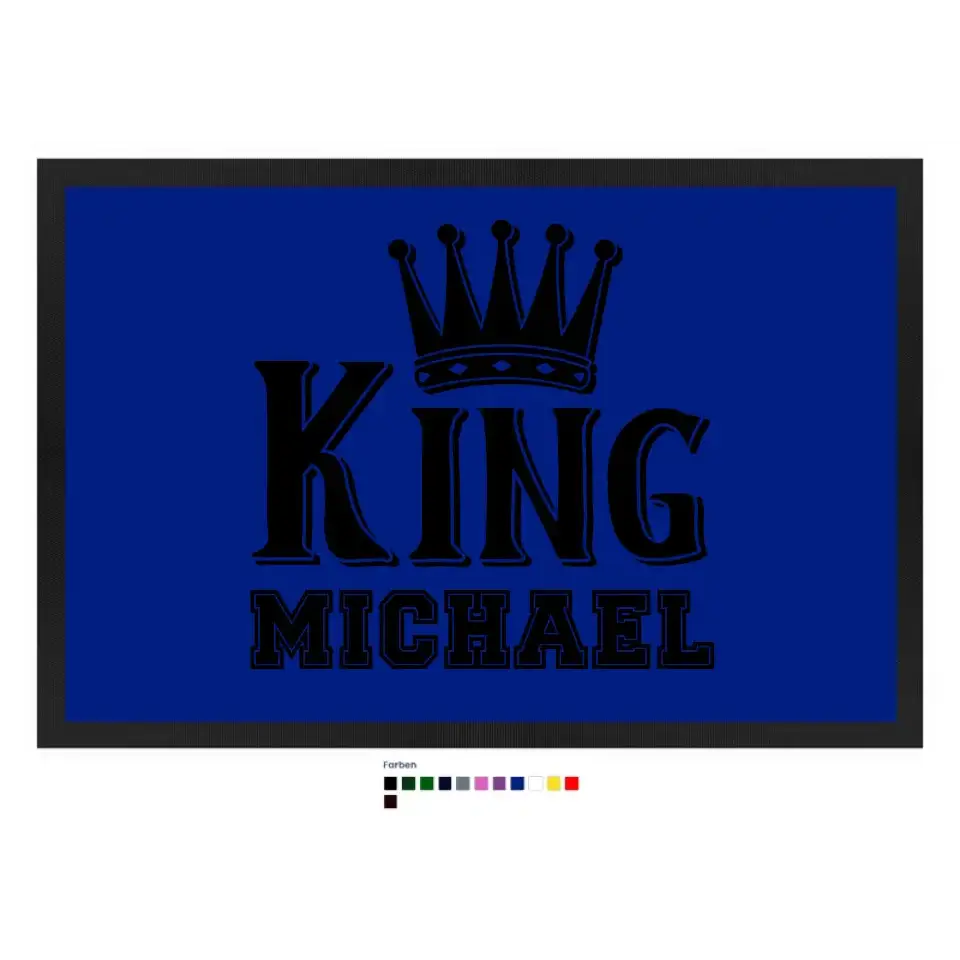 KING + WUNSCHNAME • Fußmatte • Exklusivdesign • personalisiert