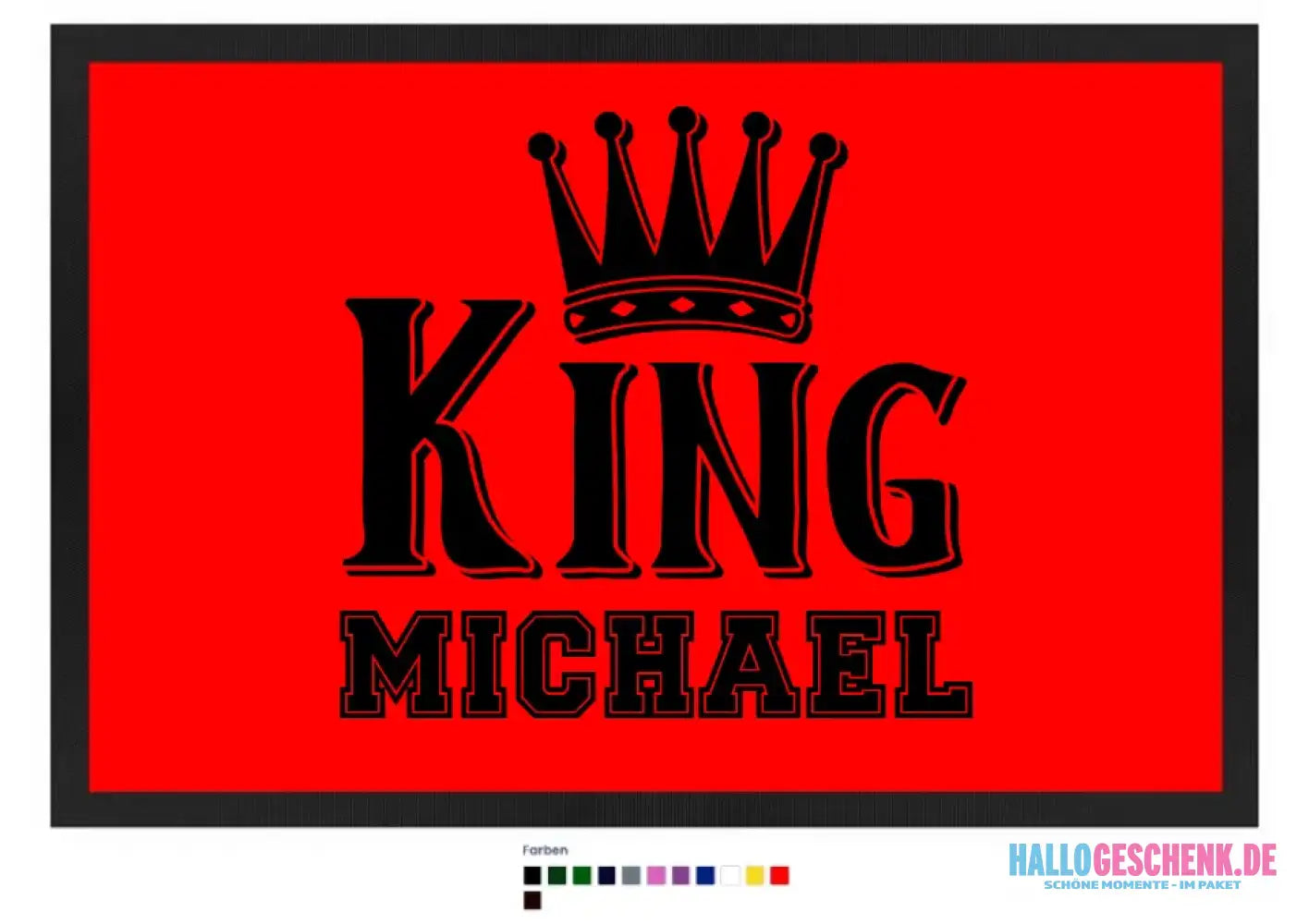 KING + WUNSCHNAME • Fußmatte • Exklusivdesign • personalisiert
