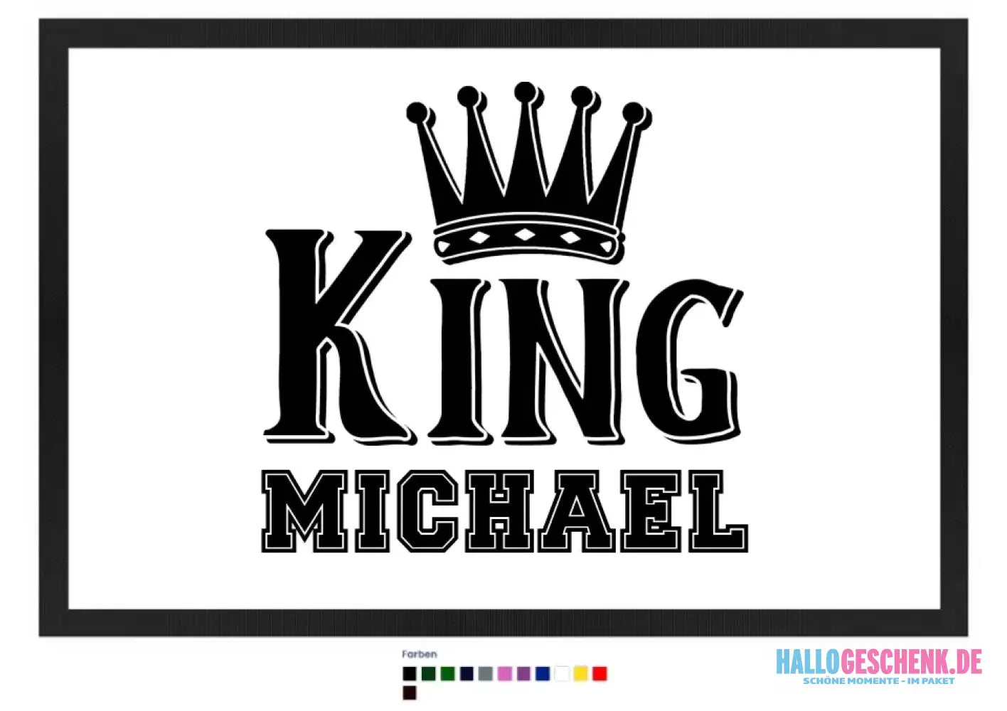 KING + WUNSCHNAME • Fußmatte • Exklusivdesign • personalisiert